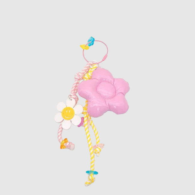 GLOSSY PUFFY BLOOM BAG CHARM