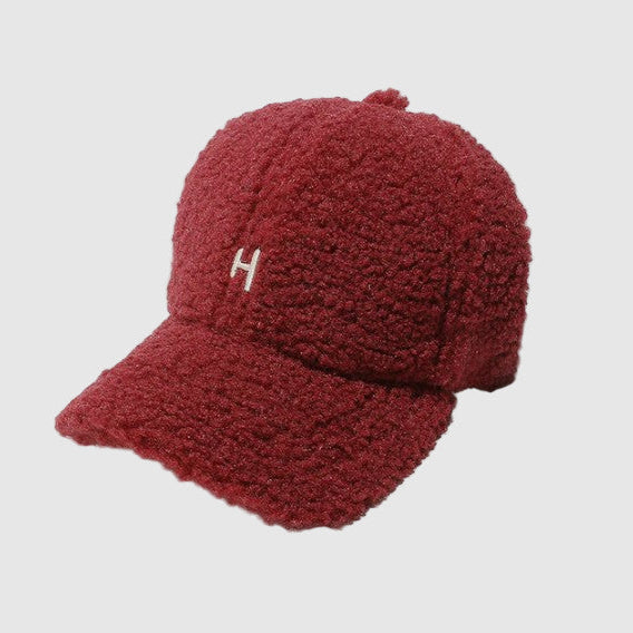 Red textured baseball cap