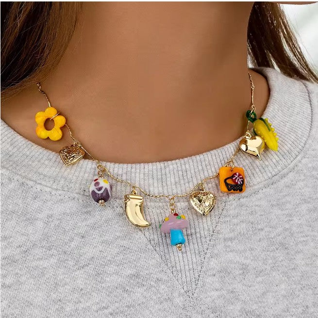COLORFUL DAYDREAM CHARM NECKLACE