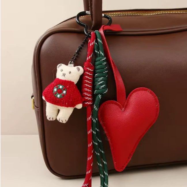CHRISTMAS TEDDY BAG CHARM