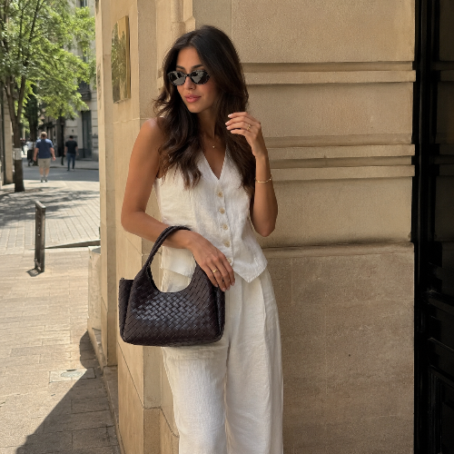 CHARMPOP Aveline Aveline | Woven Vegan Leather Bag | Charmpop Lebanon