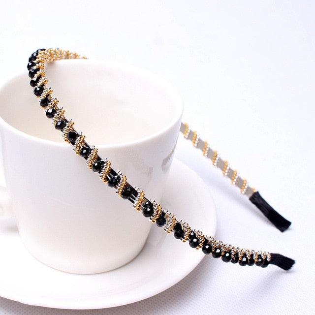 CHARMPOP CRYSTAL BEADED HEADBAND CRYSTAL BEADED HEADBAND