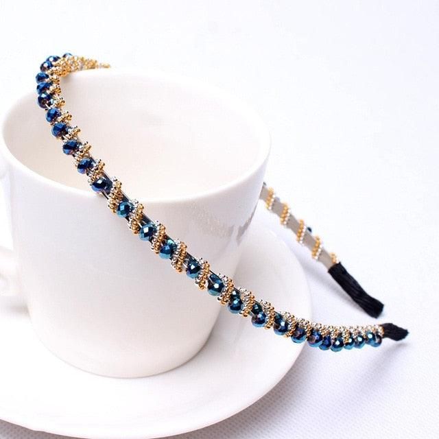 CHARMPOP CRYSTAL BEADED HEADBAND CRYSTAL BEADED HEADBAND