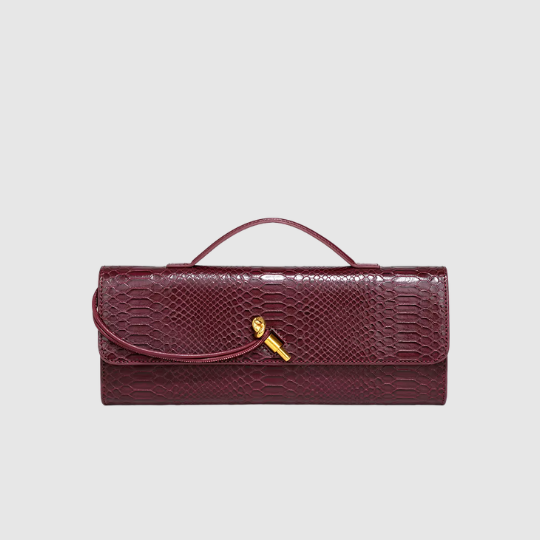 CHARMPOP Lorena Croc Lorena Croc Clutch | Vegan Leather Clutch | Charmpop Lebanon