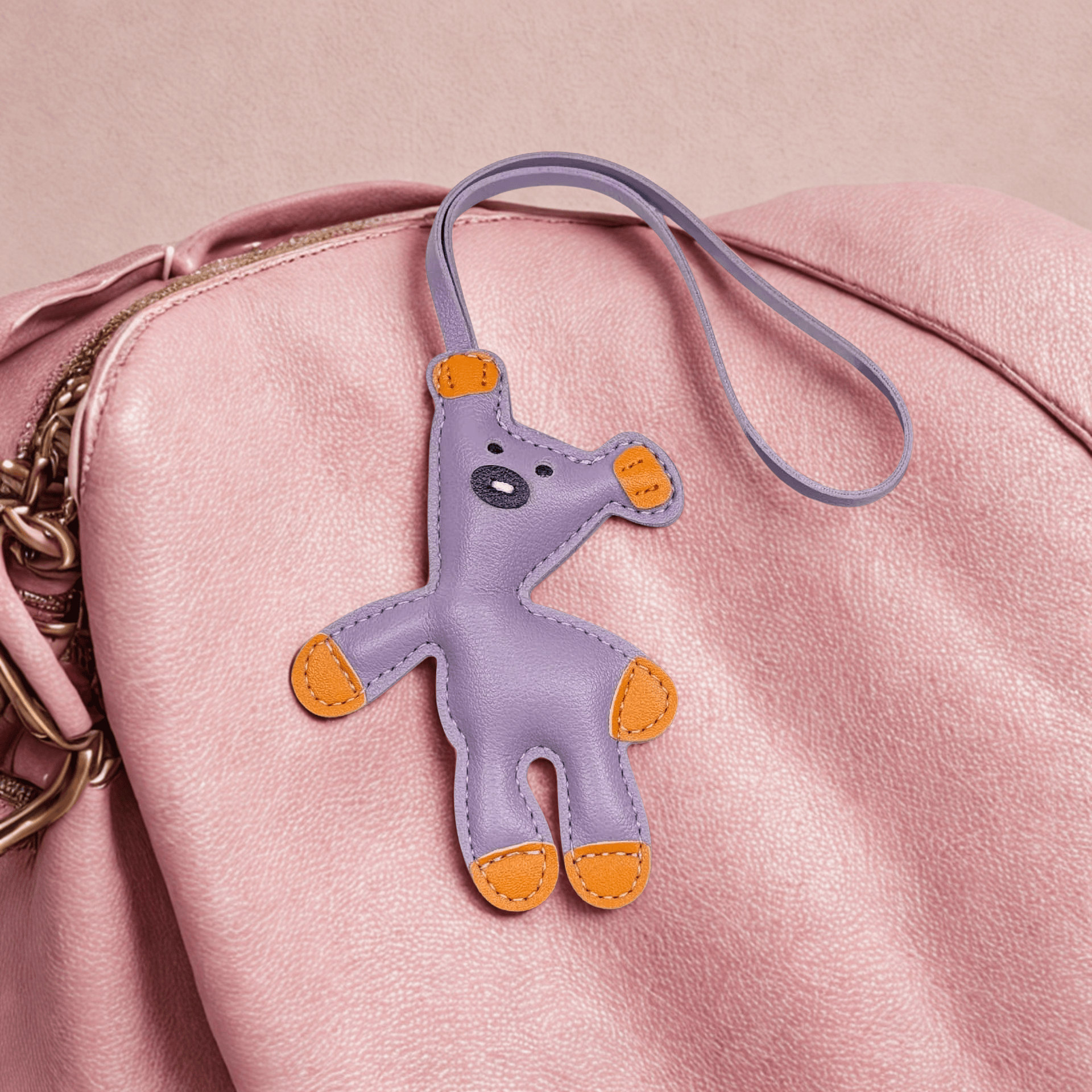 CHARMPOP MR. BEAN TEDDY LEATHER CHARM MR. BEAN TEDDY LEATHER CHARM