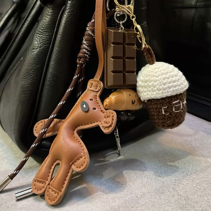 CHARMPOP MR. BEAN TEDDY LEATHER CHARM MR. BEAN TEDDY LEATHER CHARM