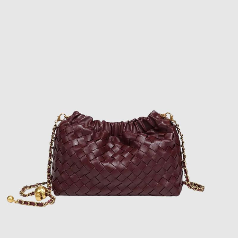 CHARMPOP Nolia Nolia | Woven Vegan Leather Crossbody Bag | Charmpop Lebanon