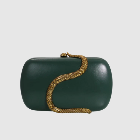 CHARMPOP The Serpenta Clutch The Serpenta Clutch | Gold Snake Evening Clutch | Charmpop Lebanon