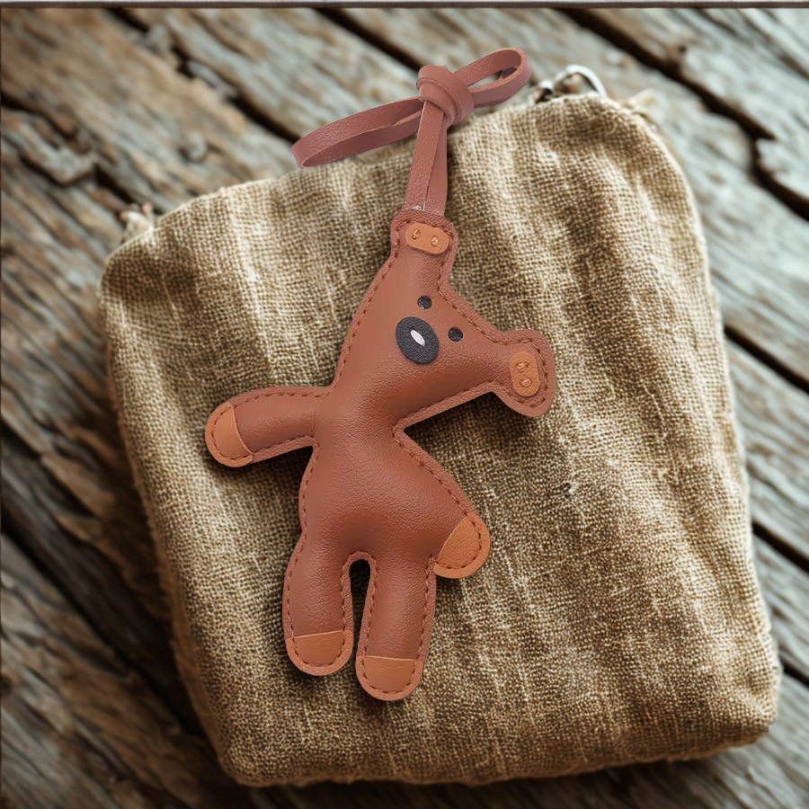 MR. BEAN TEDDY LEATHER CHARM