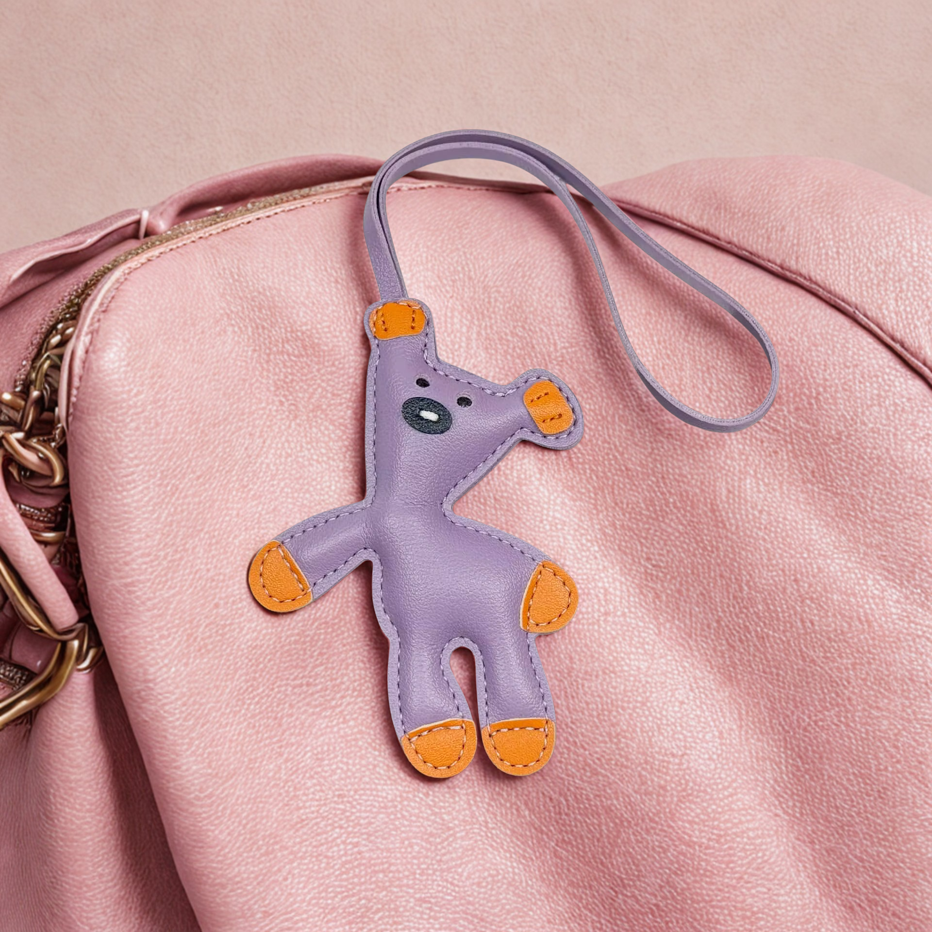 MR. BEAN TEDDY LEATHER CHARM