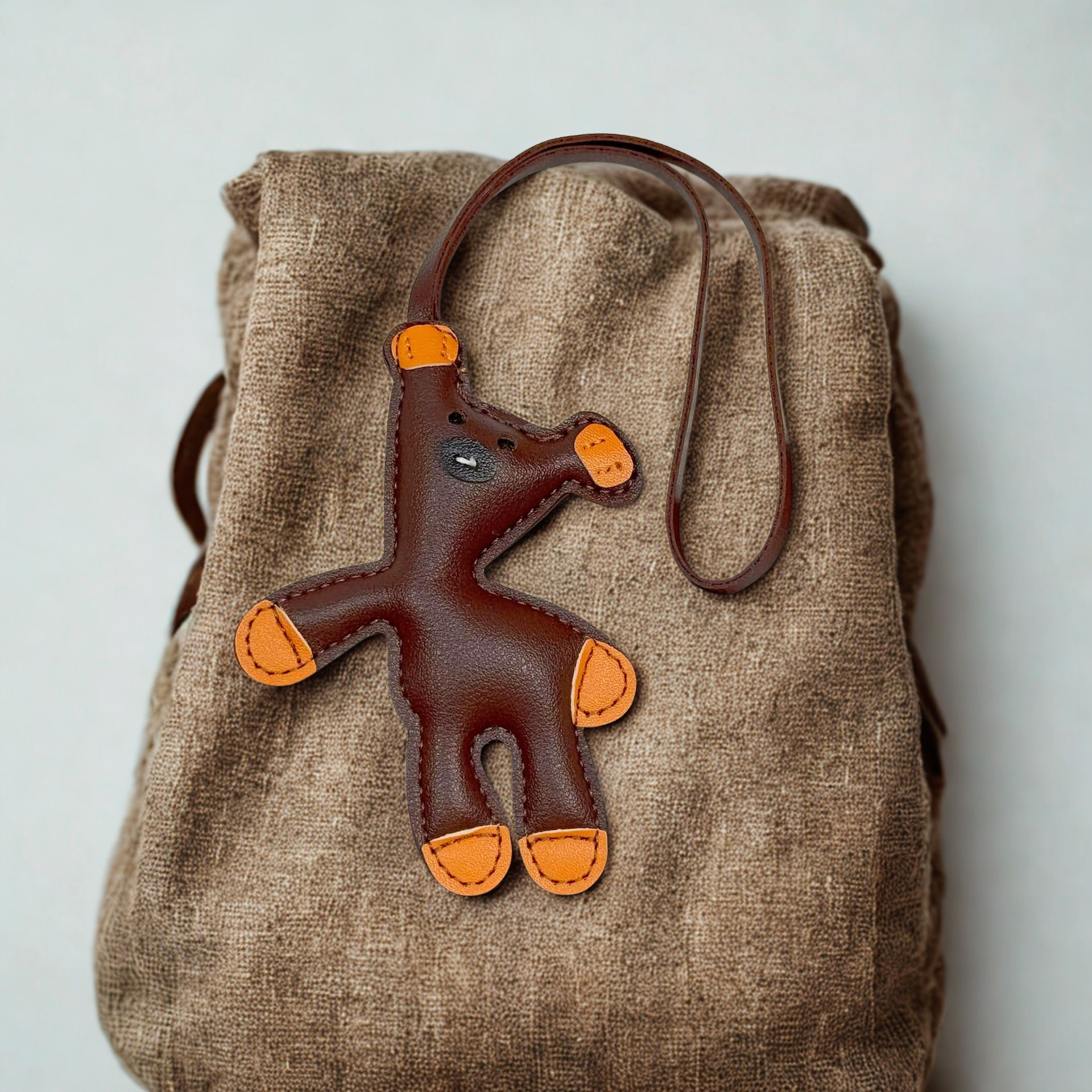 MR. BEAN TEDDY LEATHER CHARM