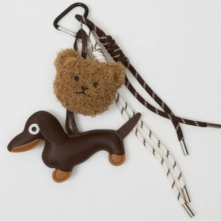 DACHSHUND TEDDY CHARM DUO
