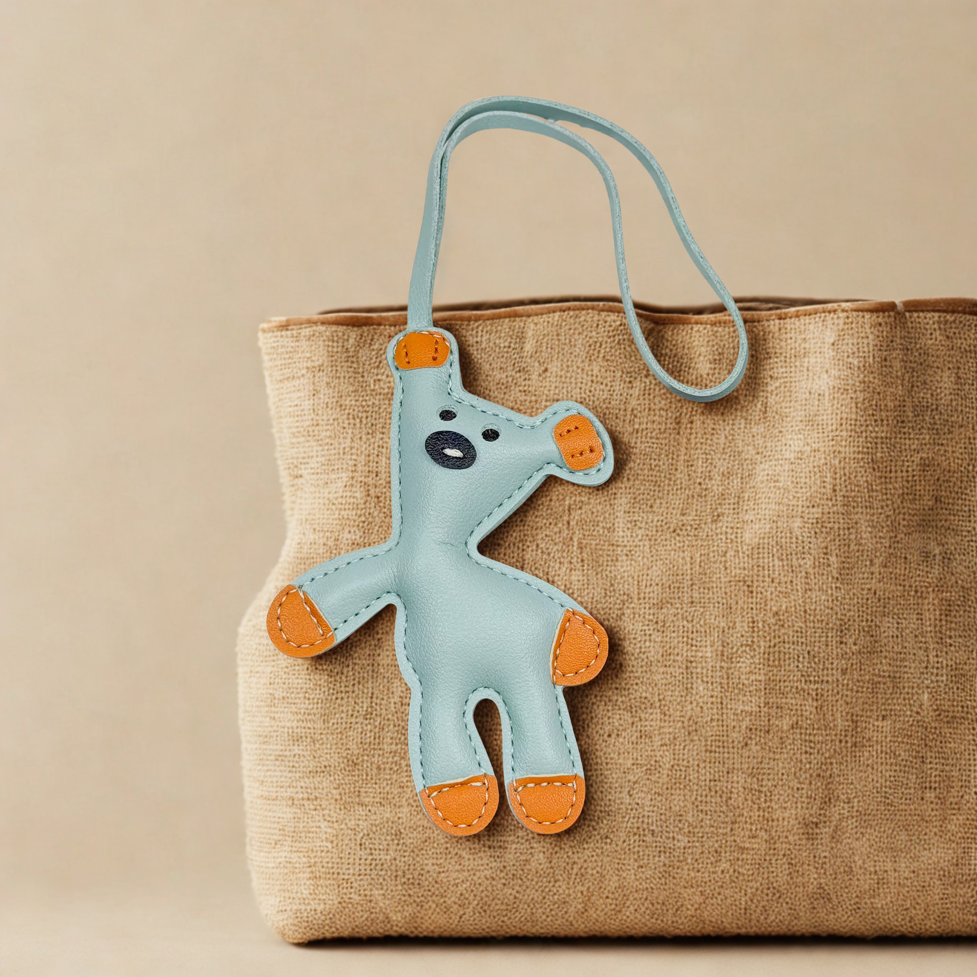 MR. BEAN TEDDY LEATHER CHARM