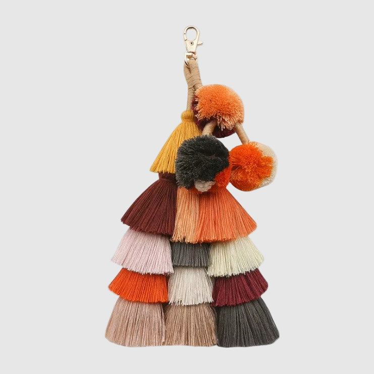 BOHO POMPOM BAG CHAIN
