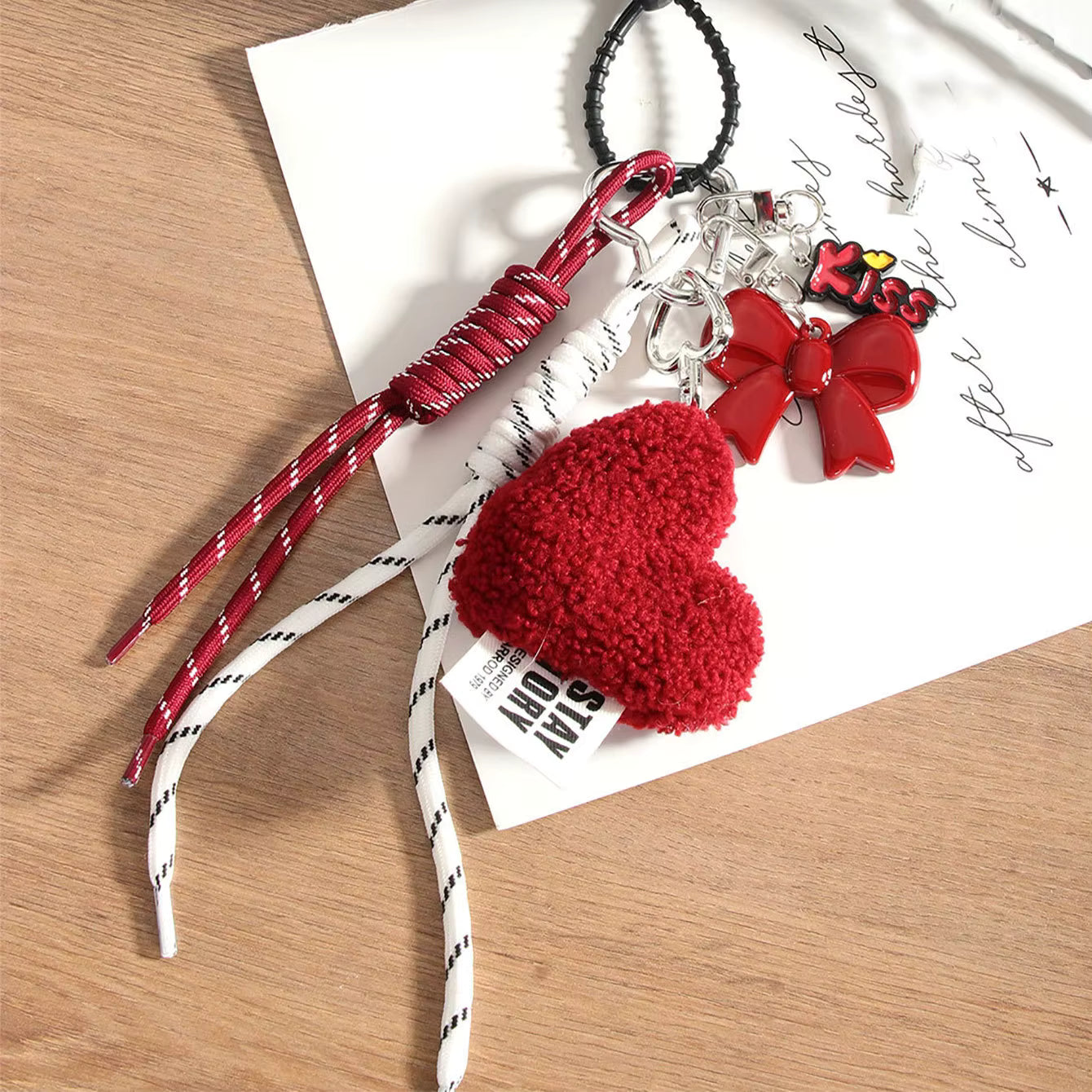 RED HEART BAG CHARM