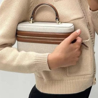 THE CINDY CANVAS VANITY BAG