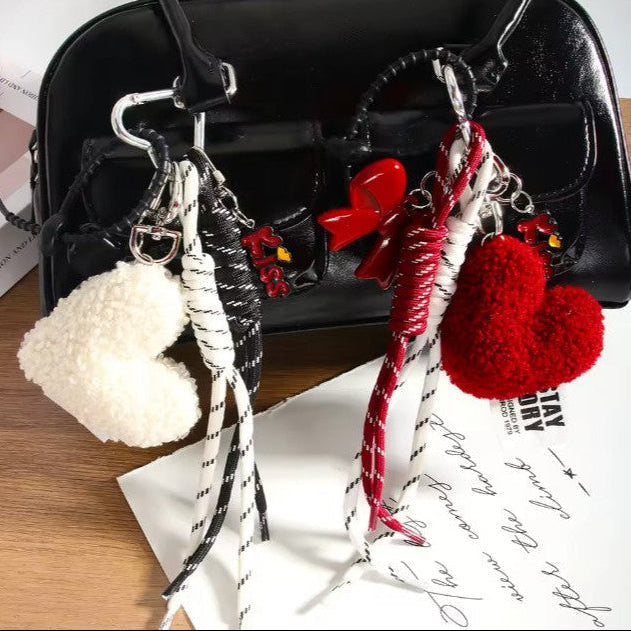 RED HEART BAG CHARM