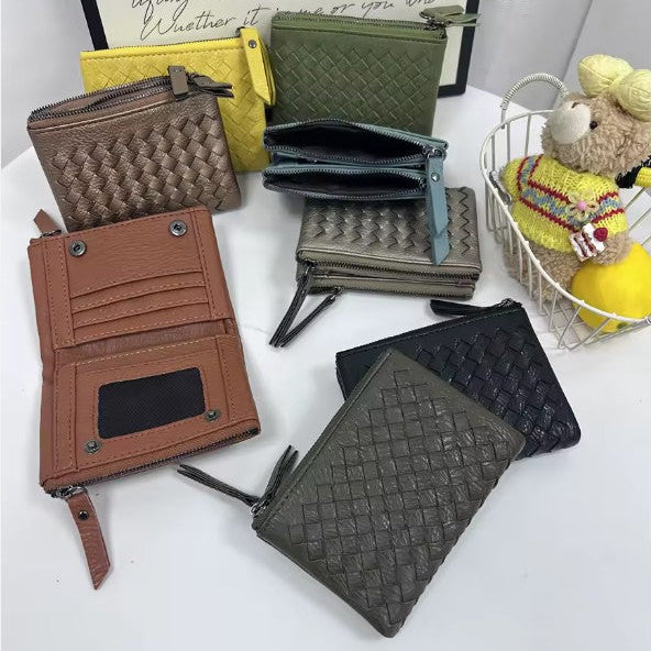 CHARMPOP Charm Compact Wallet Charm Compact Wallet | Woven Vegan Leather Wallet | Charmpop Lebanon