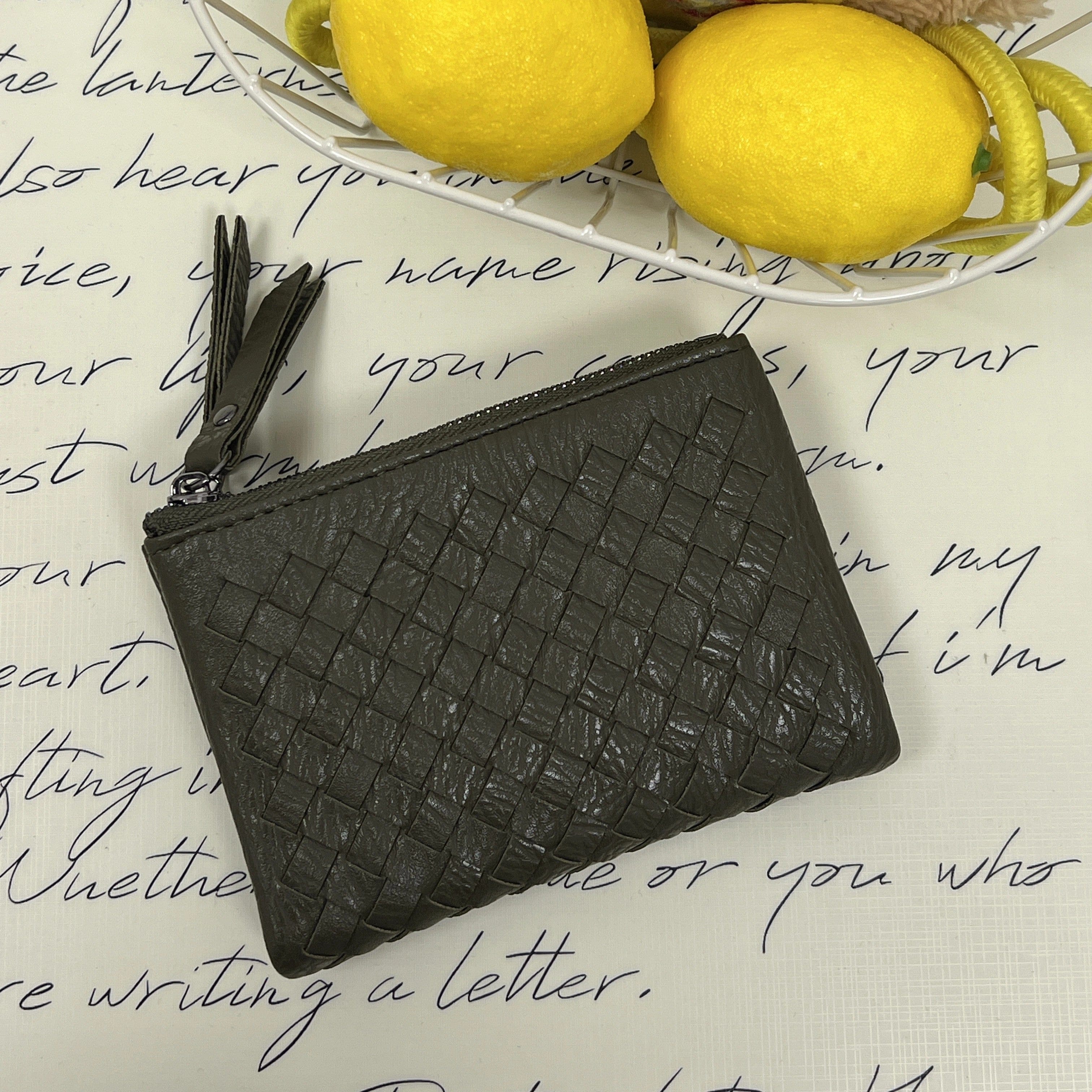 CHARMPOP Charm Compact Wallet Charm Compact Wallet | Woven Vegan Leather Wallet | Charmpop Lebanon