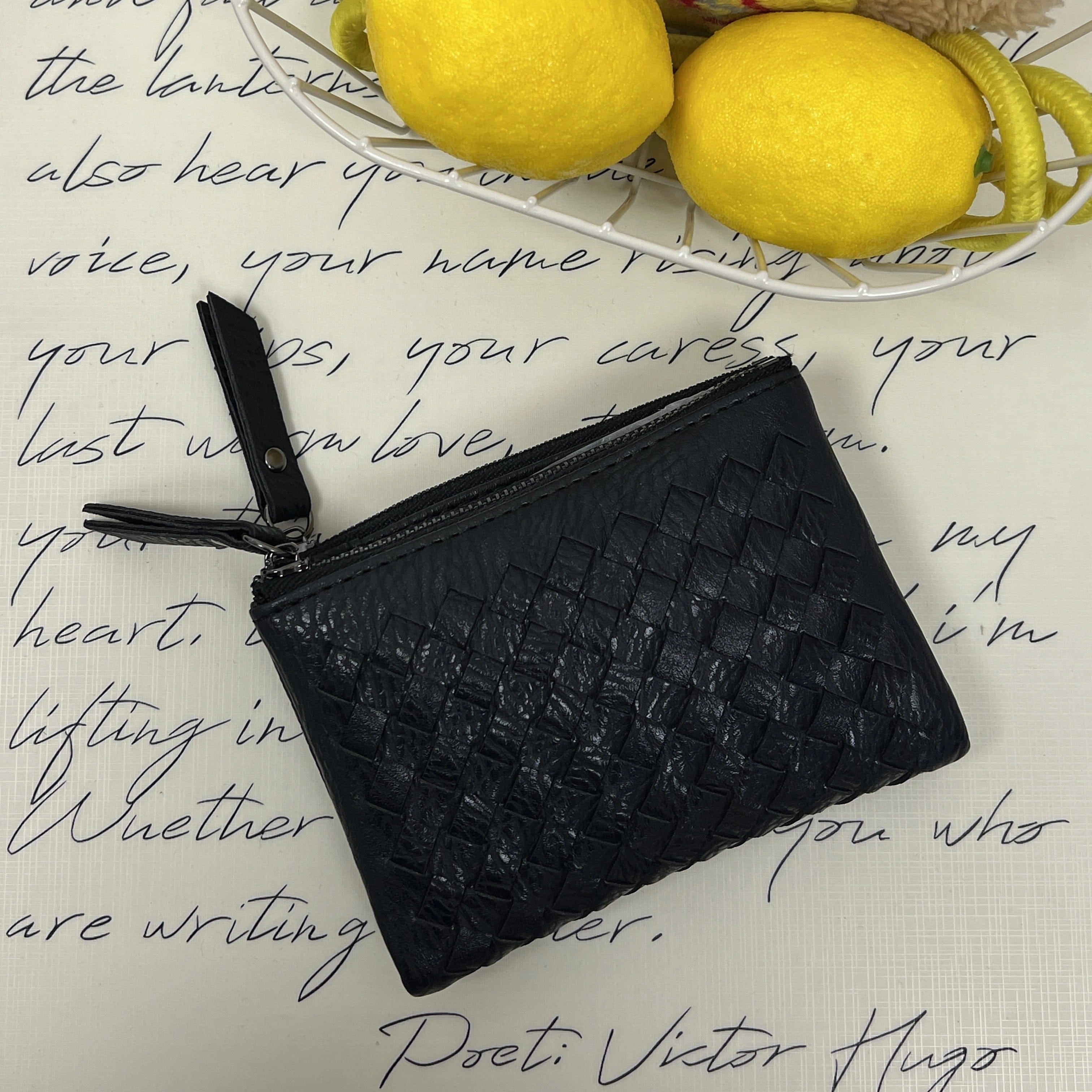 CHARMPOP Charm Compact Wallet Charm Compact Wallet | Woven Vegan Leather Wallet | Charmpop Lebanon