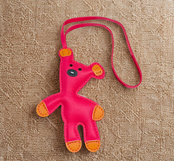 CHARMPOP MR. BEAN TEDDY LEATHER CHARM MR. BEAN TEDDY LEATHER CHARM