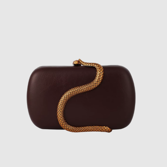 CHARMPOP The Serpenta Clutch The Serpenta Clutch | Gold Snake Evening Clutch | Charmpop Lebanon