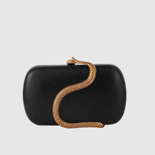 CHARMPOP The Serpenta Clutch The Serpenta Clutch | Gold Snake Evening Clutch | Charmpop Lebanon