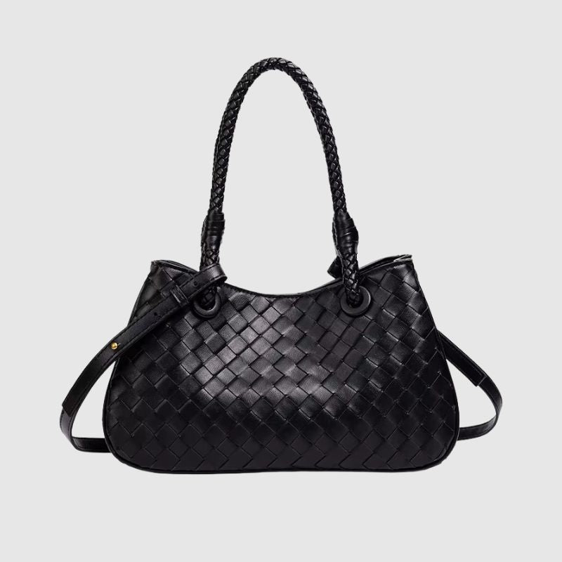 CHARMPOP Velora Velora | Woven Vegan Leather Tote | Charmpop Lebanon