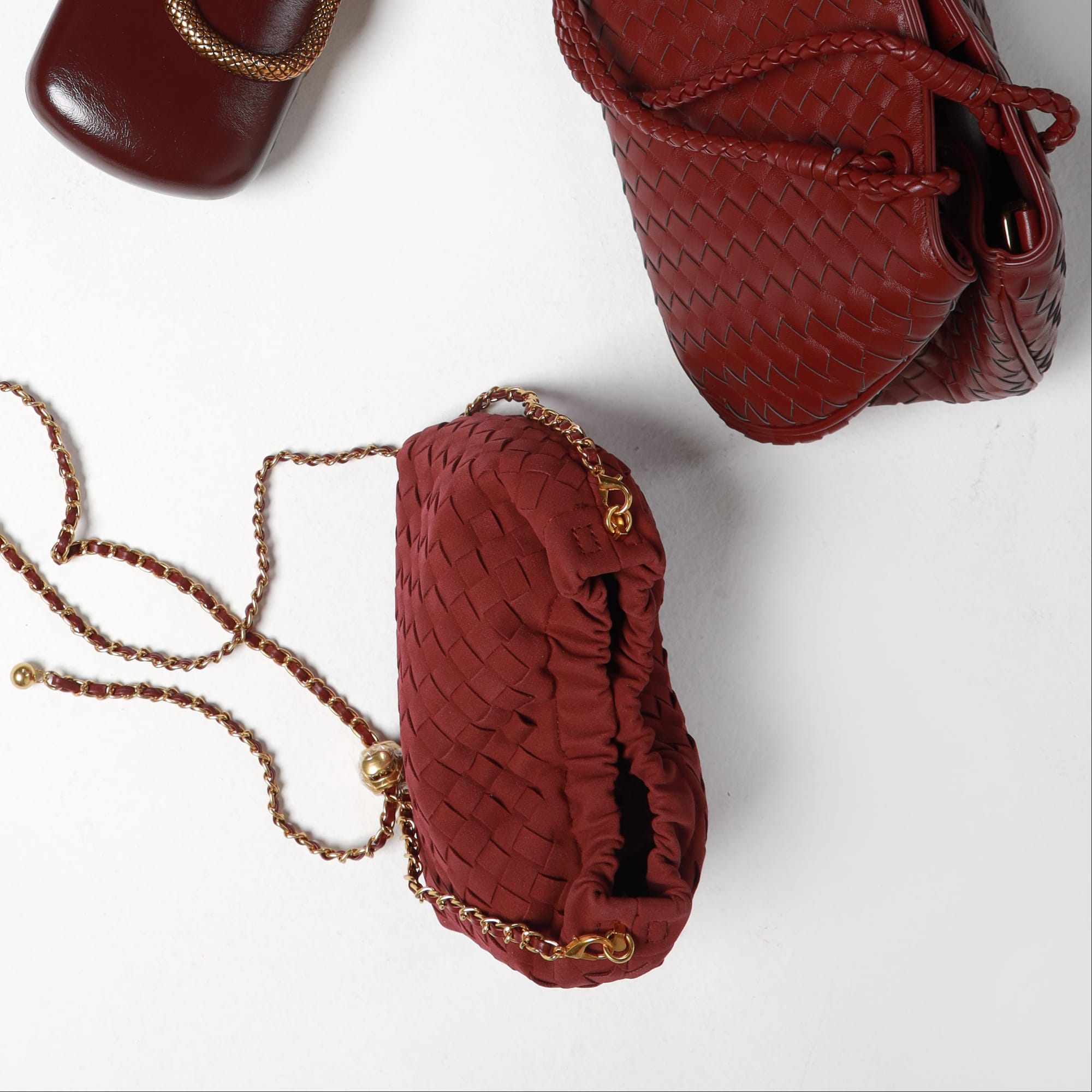 CHARMPOP Viona Viona | Woven Vegan Leather Crossbody Bag | Charmpop Lebanon