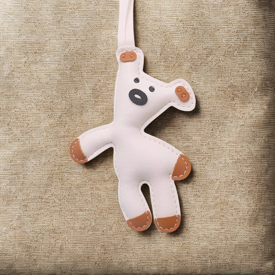 MR. BEAN TEDDY LEATHER CHARM