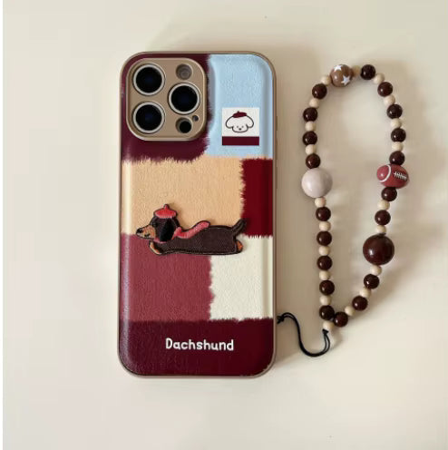 DACHSHUND BURGUNDY CASE